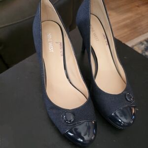 Nine West Navy Blue Women's Heels